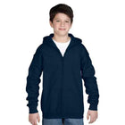Wholesale 18600B Gildan Youth Heavy Weight Zip Hoodie Printed or Blank
