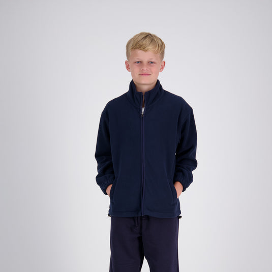 Navy Kids Sherpa Fleece Jacket | Polarn O. Pyret UK
