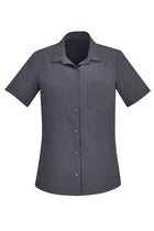 Wholesale CS947LS Biz Care Womens Florence Short Sleeve Shirt Printed or Blank