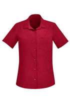 Wholesale CS947LS Biz Care Womens Florence Short Sleeve Shirt Printed or Blank