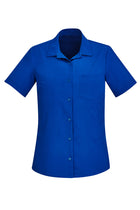 Wholesale CS947LS Biz Care Womens Florence Short Sleeve Shirt Printed or Blank