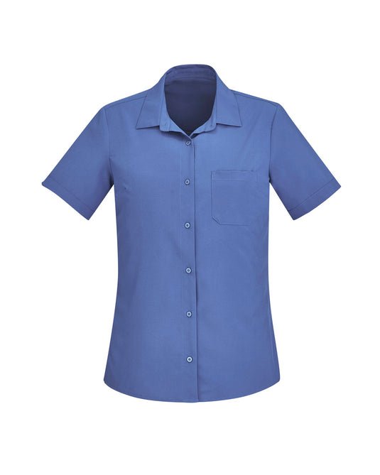 Wholesale CS947LS Biz Care Womens Florence Short Sleeve Shirt Printed or Blank