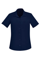 Wholesale CS947LS Biz Care Womens Florence Short Sleeve Shirt Printed or Blank