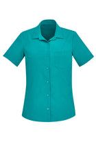 Wholesale CS947LS Biz Care Womens Florence Short Sleeve Shirt Printed or Blank