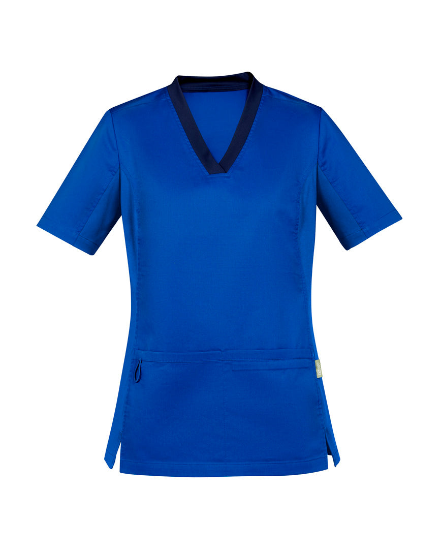 Wholesale CST043LS BizCollection Womens Riley V-Neck Scrub Top Printed or Blank