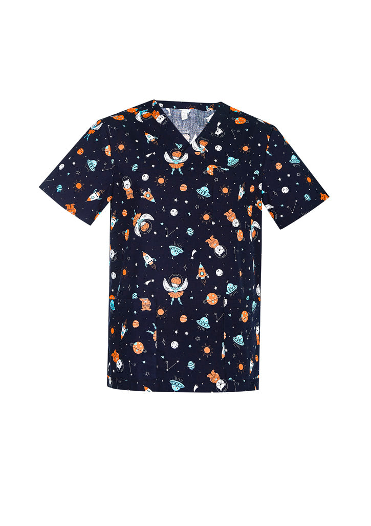 Load image into Gallery viewer, Wholesale CST148MS BIZCARE MENS SPACE PARTY SCRUB TOP Printed or Blank
