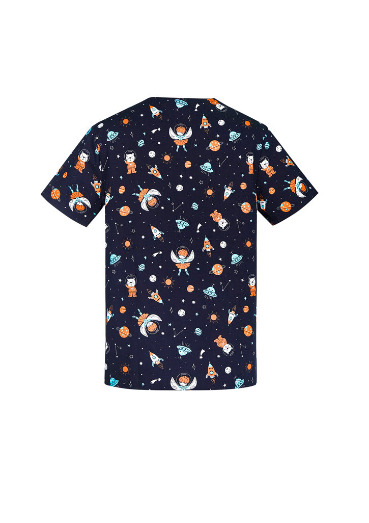 Load image into Gallery viewer, Wholesale CST148MS BIZCARE MENS SPACE PARTY SCRUB TOP Printed or Blank
