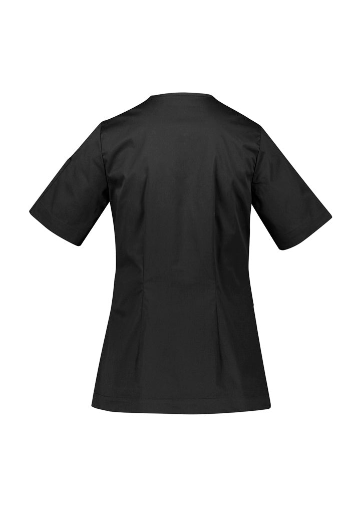 Load image into Gallery viewer, CST240LS BizCare Parks Womens Zip Front Crossover Scrub Top
