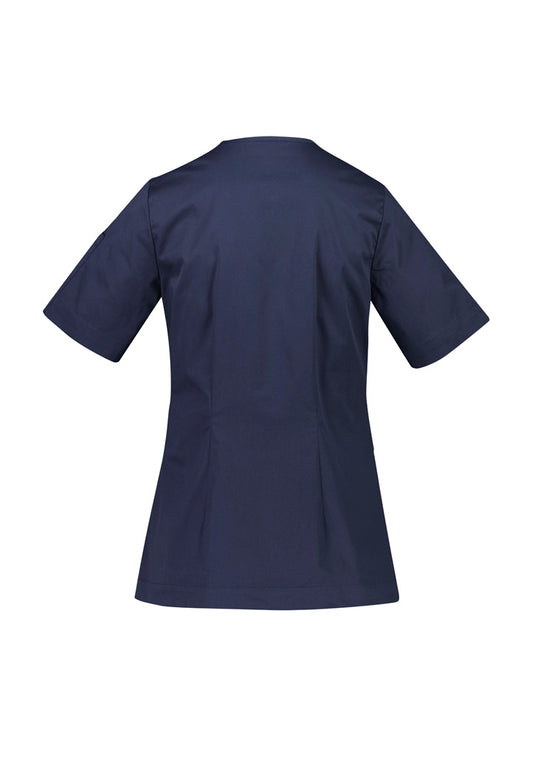 CST240LS BizCare Parks Womens Zip Front Crossover Scrub Top