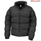 Wholesale R181X Result Black Unisex Puffer Jackets Printed or Blank