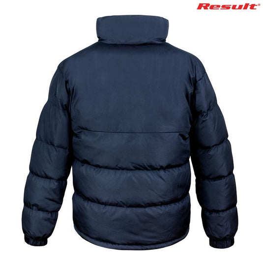 Wholesale R181X Result Black Unisex Puffer Jackets Printed or Blank