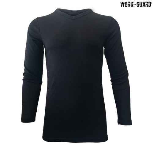 Wholesale R455B Workguard Youth Long Sleeve Thermal V-Neck Printed or Blank