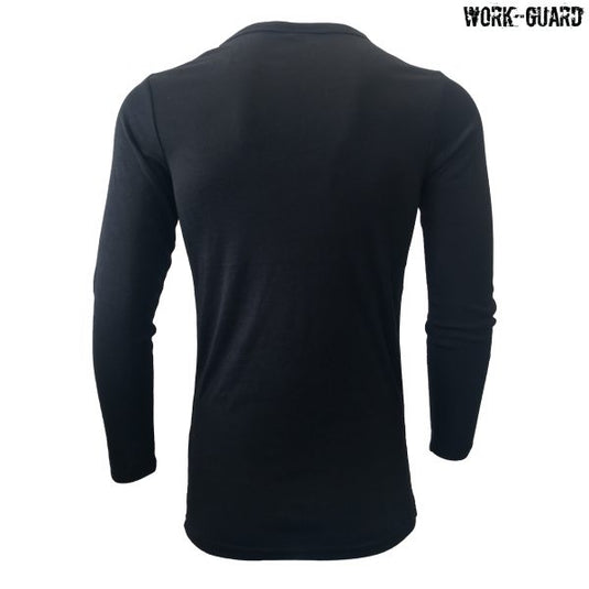 Wholesale R455X Workguard Adult Long Sleeve Thermal V-Neck Printed or Blank