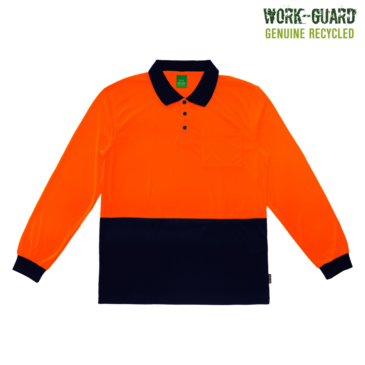 Load image into Gallery viewer, R482X Workguard Recycled Hi Vis Longsleeve Polo
