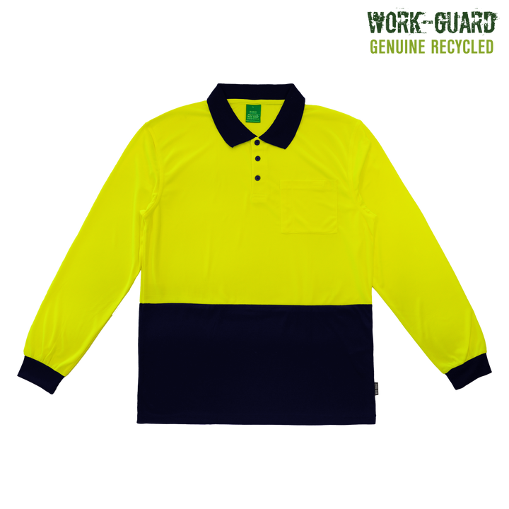 Load image into Gallery viewer, R482X Workguard Recycled Hi Vis Longsleeve Polo

