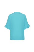 Wholesale RB966LS Womens Aria Fluted Sleeve Blouse Printed or Blank
