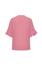 Wholesale RB966LS Womens Aria Fluted Sleeve Blouse Printed or Blank