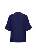 Wholesale RB966LS Womens Aria Fluted Sleeve Blouse Printed or Blank