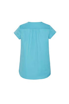 Wholesale RB967LS Women's Kayla V-Neck Pleat Blouse Printed or Blank