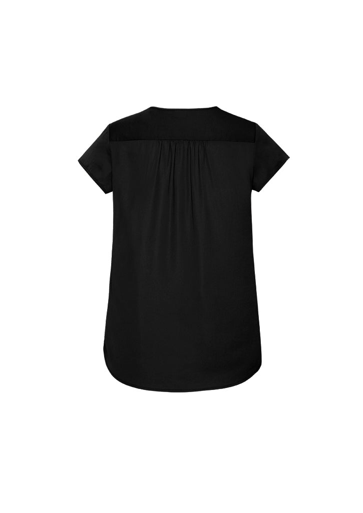 Load image into Gallery viewer, Wholesale RB967LS Women&#39;s Kayla V-Neck Pleat Blouse Printed or Blank
