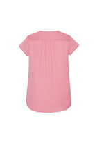 Wholesale RB967LS Women's Kayla V-Neck Pleat Blouse Printed or Blank