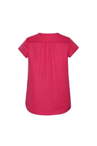 Wholesale RB967LS Women's Kayla V-Neck Pleat Blouse Printed or Blank