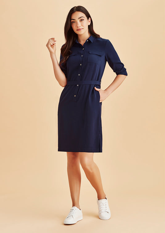 Wholesale RD069L BizCorporates Womens Chloe Georgette Shirt Dress Printed or Blank