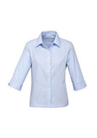 Wholesale S10221 BizCollection Luxe Ladies ¾ Sleeve Shirt Printed or Blank
