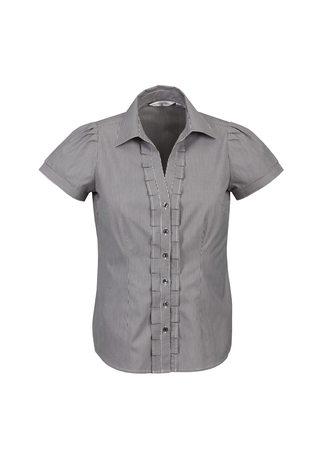 Wholesale S267LS BizCollection Edge Ladies Short Sleeve Shirt Printed or Blank
