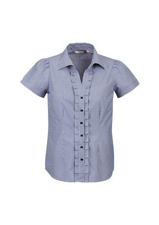 Wholesale S267LS BizCollection Edge Ladies Short Sleeve Shirt Printed or Blank