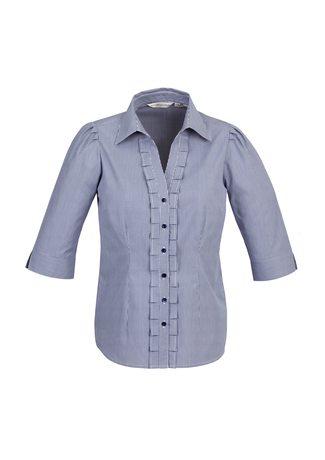 Wholesale S267LT BizCollection Edge Ladies ¾ Sleeve Shirt Printed or Blank