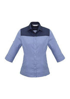 Wholesale S503LT BizCollection Havana Ladies ¾ Sleeve Shirt Printed or Blank