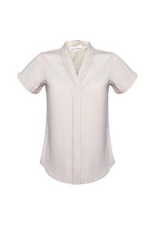 Wholesale S628LS BizCollection Madison Ladies Short Sleeve Blouse Printed or Blank