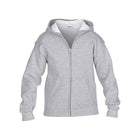 Wholesale 18600B Gildan Youth Heavy Weight Zip Hoodie Printed or Blank