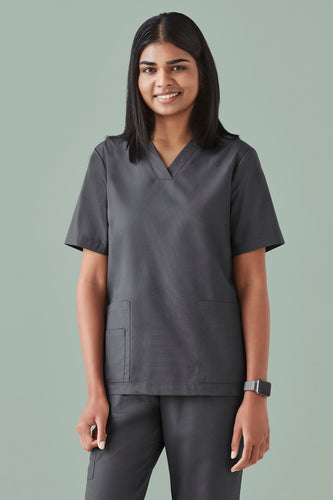 Wholesale CST141LS BIZCARE WOMENS TOKYO V-NECK SCRUB TOP Printed or Blank