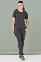 Wholesale CST942LS BizCollection Women's Avery Tailored Fit Round Neck Scrub Top Printed or Blank