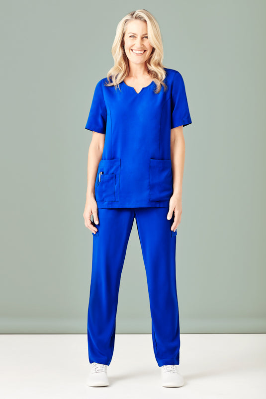 Wholesale CST942LS BizCollection Women's Avery Tailored Fit Round Neck Scrub Top Printed or Blank