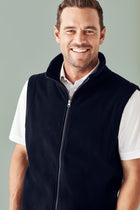 Wholesale F233MN BizCollection Mens Plain Micro Fleece Vest Printed or Blank