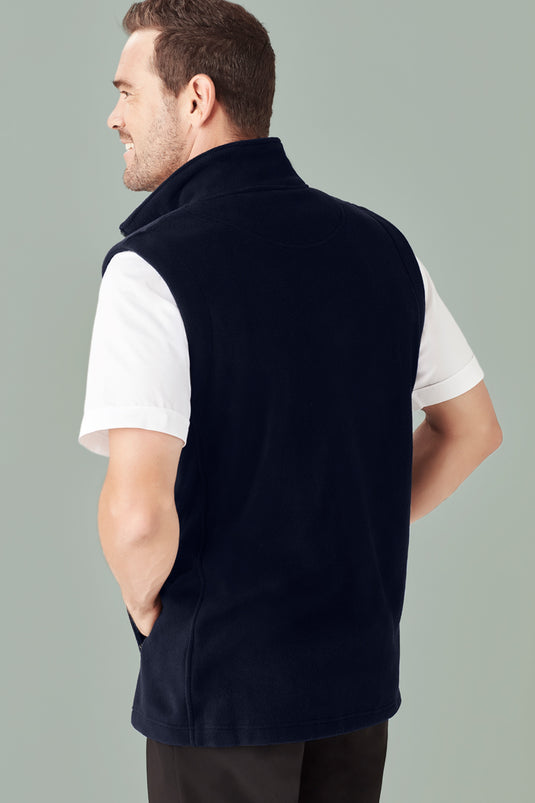 Wholesale F233MN BizCollection Mens Plain Micro Fleece Vest Printed or Blank