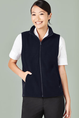 Wholesale PF905 BizCollection Ladies Plain Micro Fleece Vest Printed or Blank