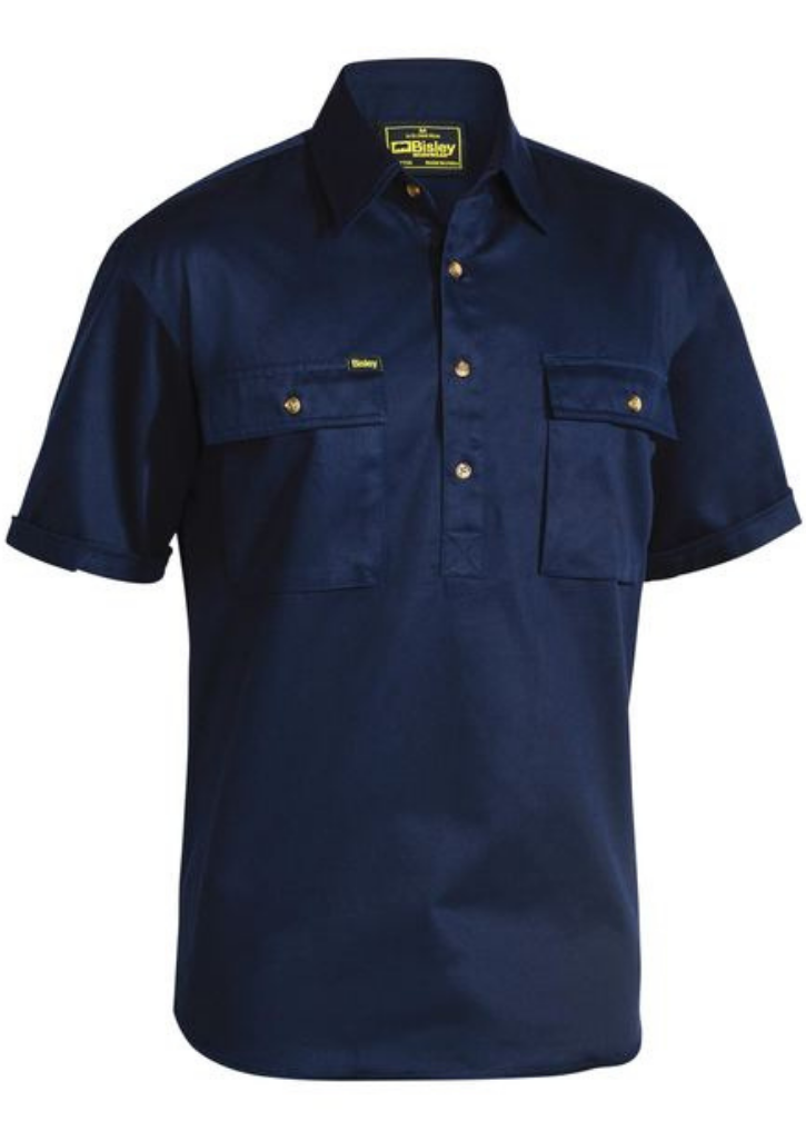 Load image into Gallery viewer, BSC1433 Bisley Closed Front Cotton Drill Shirt - Short Sleeve
