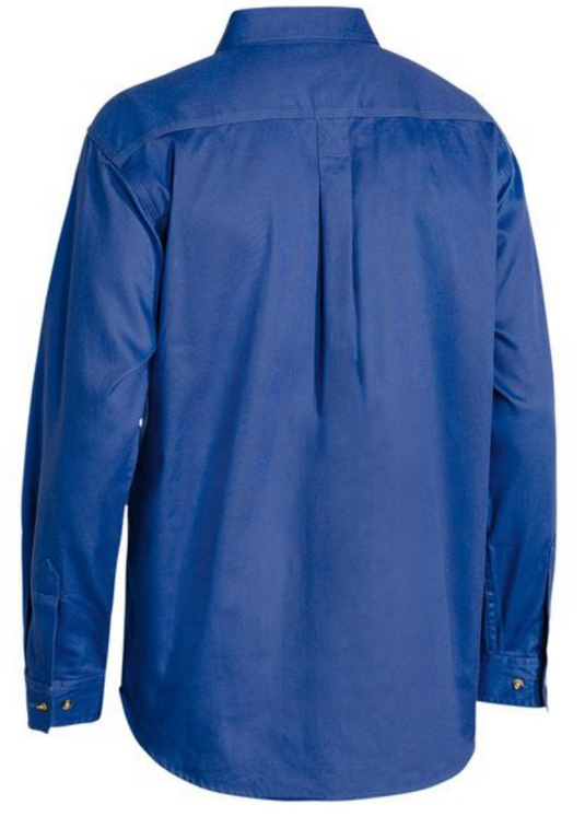 BSC6433 Bisley Closed Front Cotton Drill Shirt - Long Sleeve
