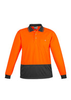Wholesale ZH232 Hi Vis Basic Spliced Long Sleeve Polo Printed or Blank