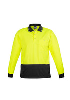 Wholesale ZH232 Hi Vis Basic Spliced Long Sleeve Polo Printed or Blank