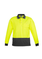 Wholesale ZH232 Hi Vis Basic Spliced Long Sleeve Polo Printed or Blank