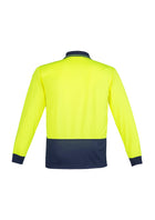 Wholesale ZH232 Hi Vis Basic Spliced Long Sleeve Polo Printed or Blank