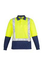 Wholesale ZH234 Hi Vis Spliced Long Sleeve Polo - Shoulder Taped Printed or Blank