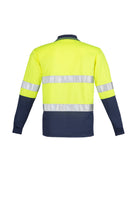 Wholesale ZH235 Hi Vis Spliced Long Sleeve Polo - Hoop Taped Printed or Blank