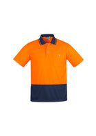 Wholesale ZH415 Syzmik Mens Comfort Back Fluro Polo Shirts Printed or Blank