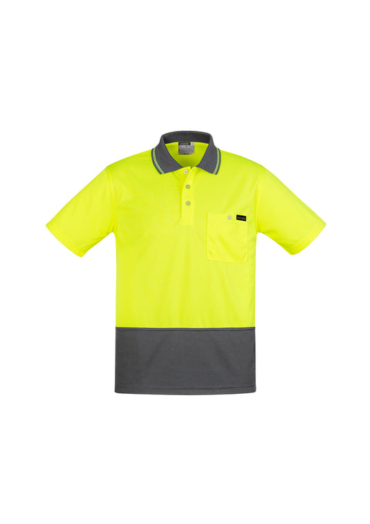 Wholesale ZH415 Syzmik Mens Comfort Back Fluro Polo Shirts Printed or Blank